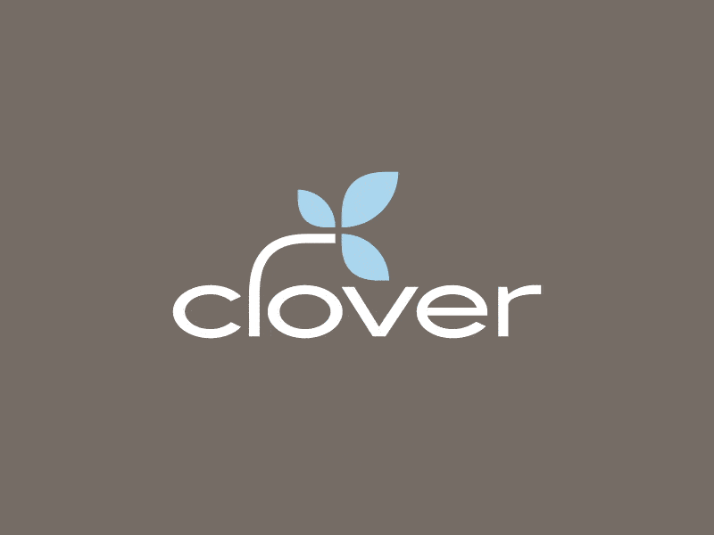 Color animation of the Clover logo being drawn
